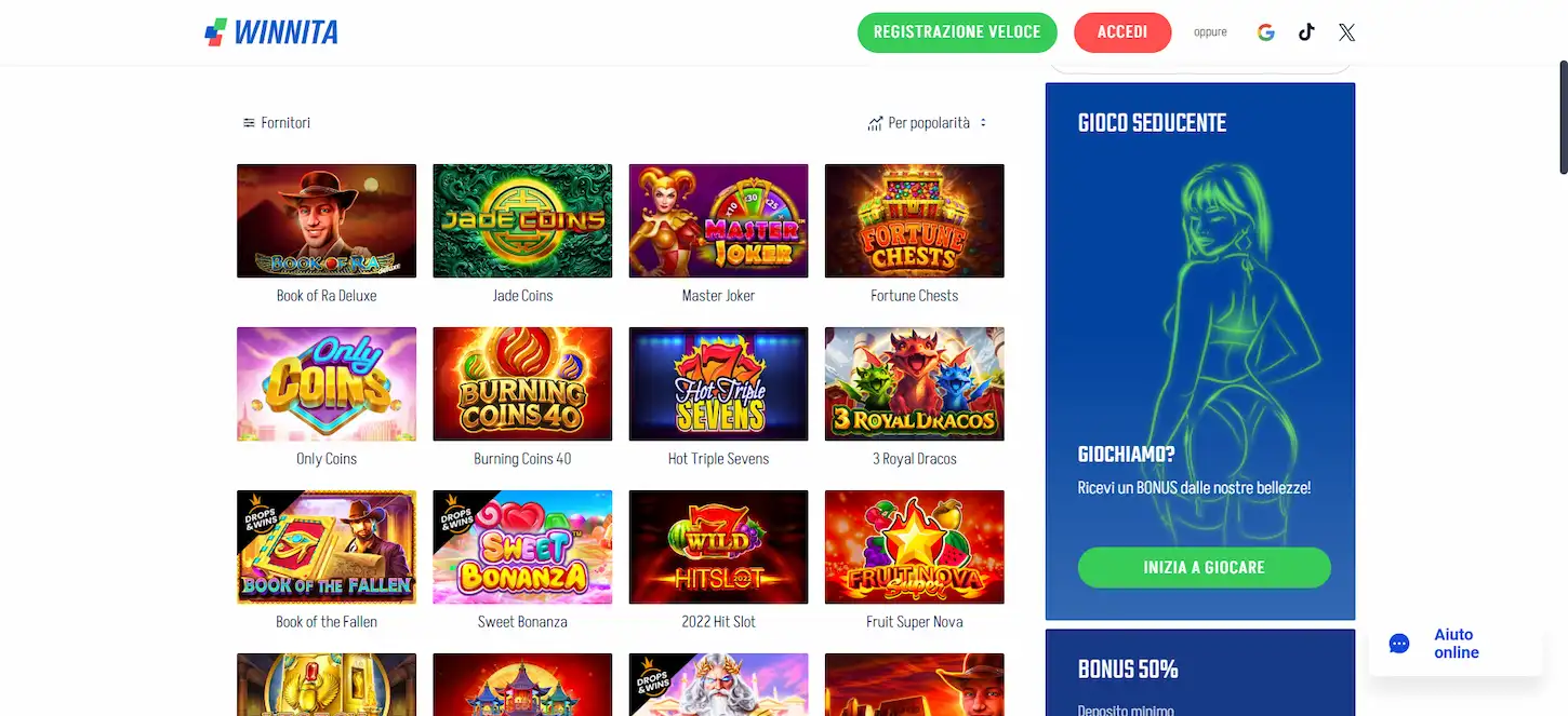 Winnita Casino Bonus