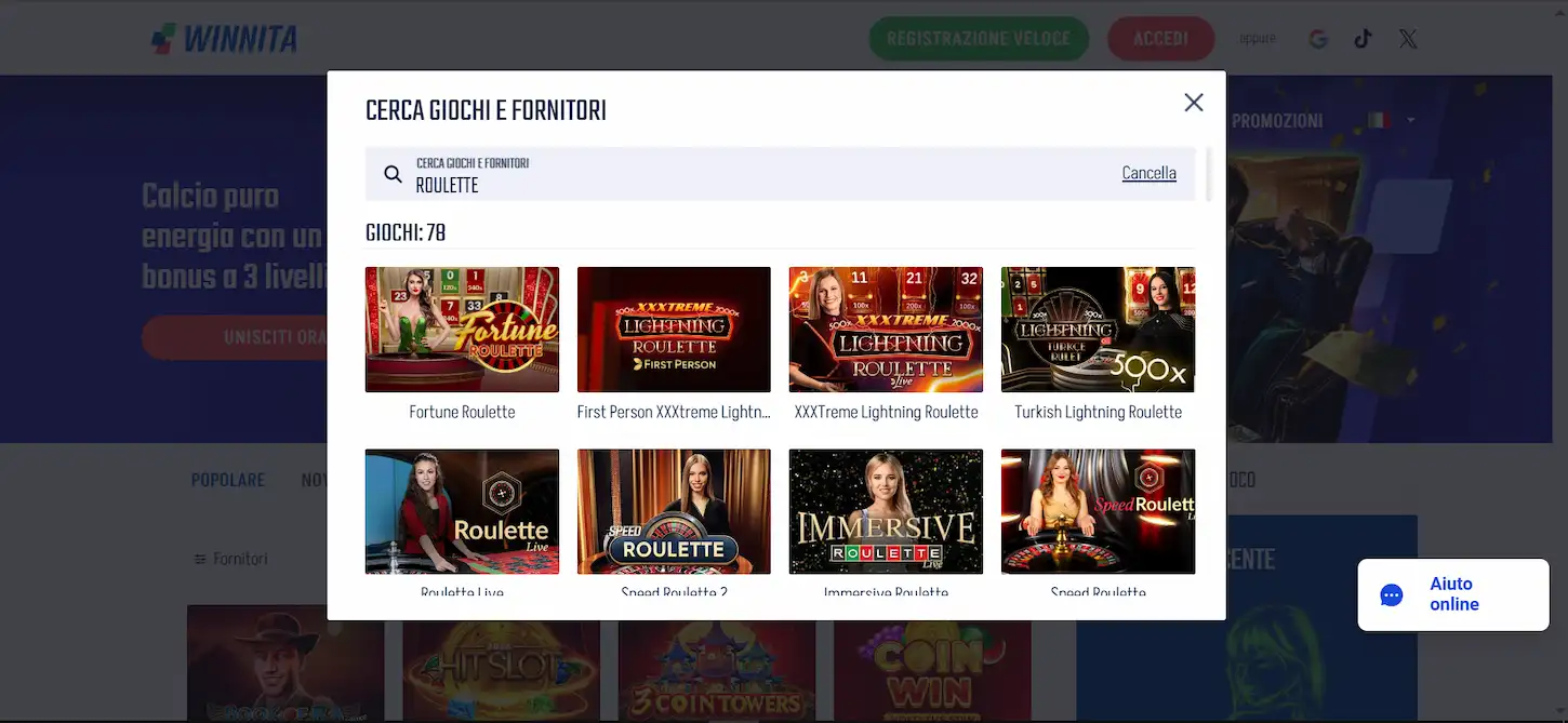Metodi di pagamento Winnita Casino